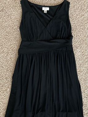 LOFT Black Midi Dress